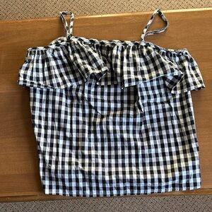 Gingham Ruffle Women's Top